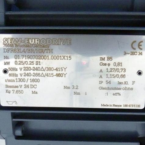 Drehstrommotor DFR63L4/BR/HR/TH Neu
