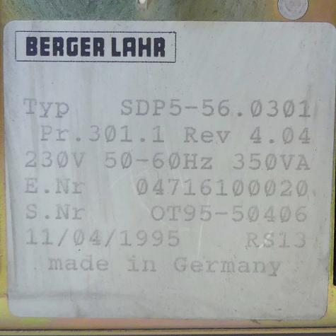 Step motor controll with rotation monitoring SDP5-56.0301 0004716100020 Used