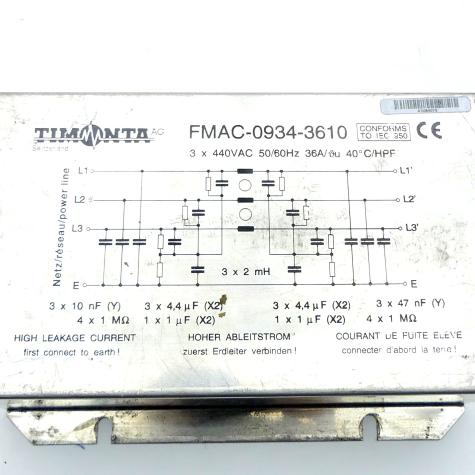 Netzfilter FMAC-0934-3610 Gebraucht
