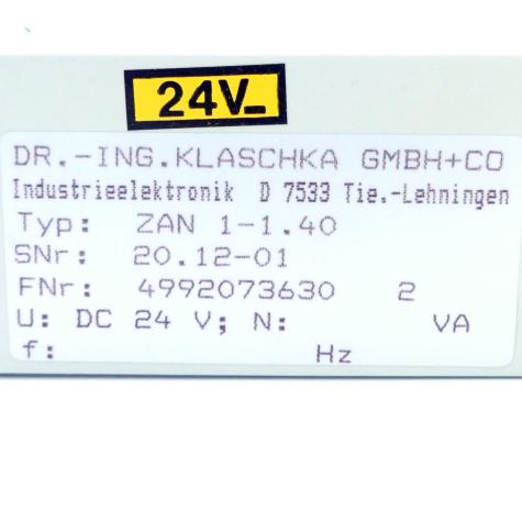 Sicherheitsrelais ZAN 1-1.40  Neu OVP