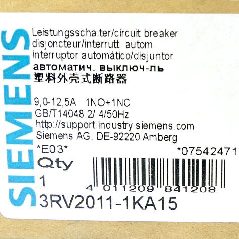 Leistungsschalter 3RV2011-1KA15  Gebraucht