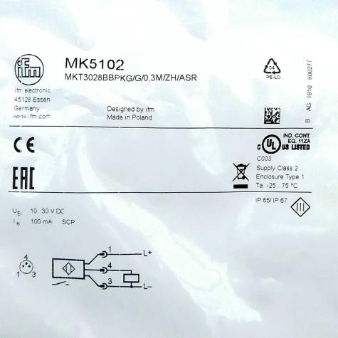 Cylinder Sensor MKT3028BBPKG/G/0,3M/ZH/ASR 