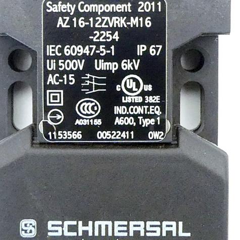 Sicherheitsschalter AZ 16-12ZVRK-M16-2254 Neu OVP