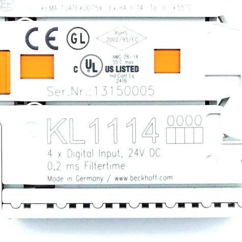 4-Kanal-Digital-Eingangsklemme KL1114 Neuwertig