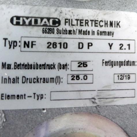Filtergehäuse NF 2610 DP Y 2.1 Neu