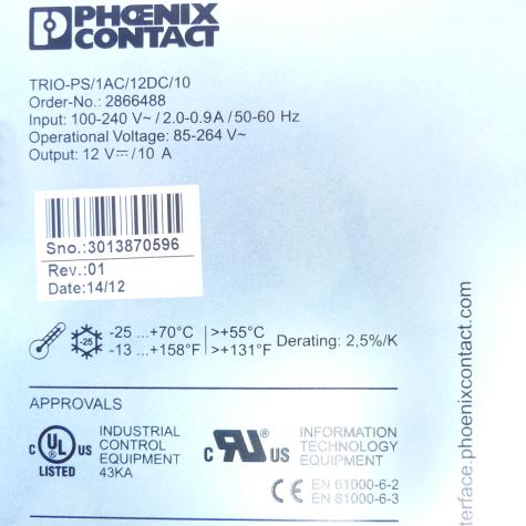 Power supply unit - TRIO-PS 2866488 Used