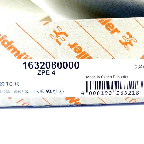 100x Weidmüller PE terminal ZPE 4 New FS