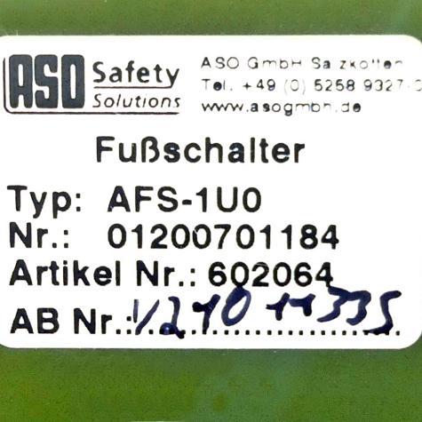 Fußschalter AFS-1U0 Gebraucht