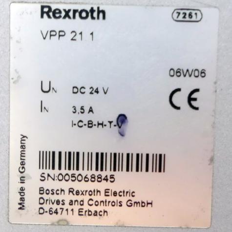 IndraControl VPP 21 VPP21.1BQD-512D-P7D-NNNN Used