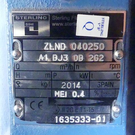 Spiralgehäusepumpen + Motor 1AV2105B Neu