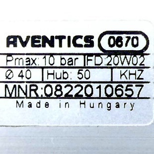 Kurzhubzylinder KHZ-DA-040-0050-M; 0 822 010 657 