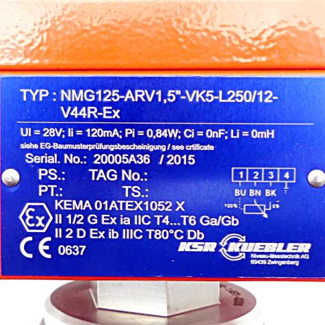 Float  switch NMG125-ARV1,5"-VK5-L250/12-V44R-EX New
