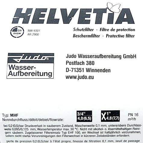 Protective filter  1" MHF Used