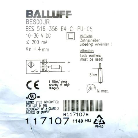 Inductive Sensor BES00UR New FS