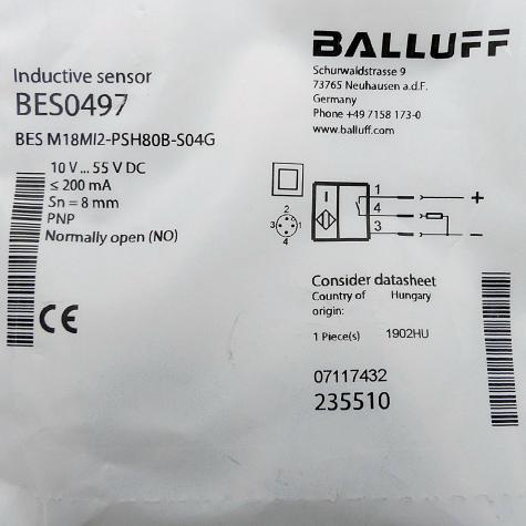 Inductive standard sensor BES0497 New FS