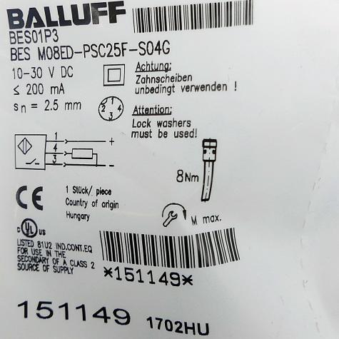 Induktiver Standardsensor BES01P3 Neu OVP