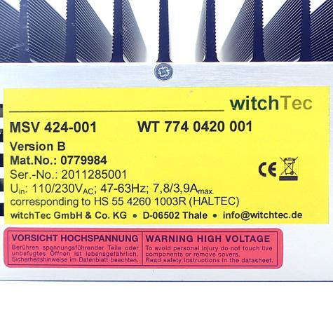 Control Unit MSV 424-001 MSV 424-001 WT 774 0420 001 New