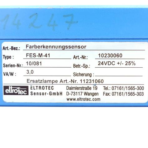 Farberkennungssensor FES-M-41  Gebraucht