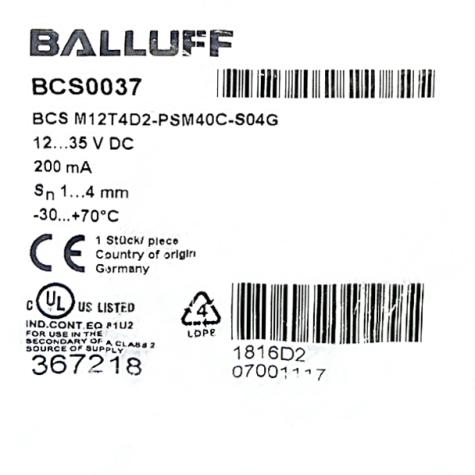 Kapazitiver Sensor zur Objekterkennung BCS0037 