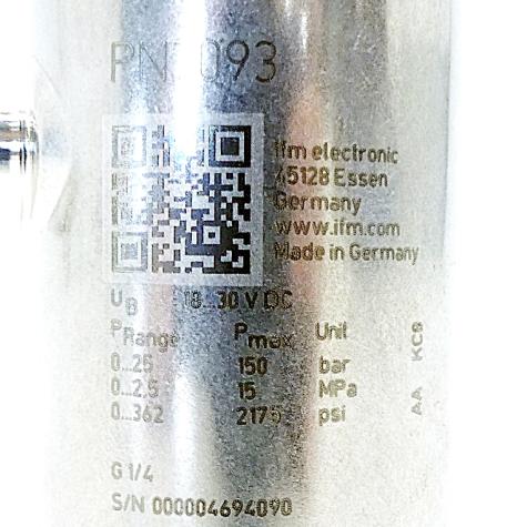 Drucksensor PN-025-RER14-QFRKG/US/ Neuwertig