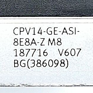 CPV-Valve cluster with AS-Interface 187716 