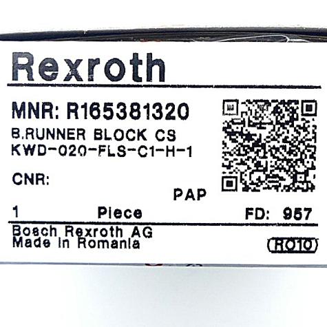 Ball runner block KWD-020-FLS-C1-H-1 New FS