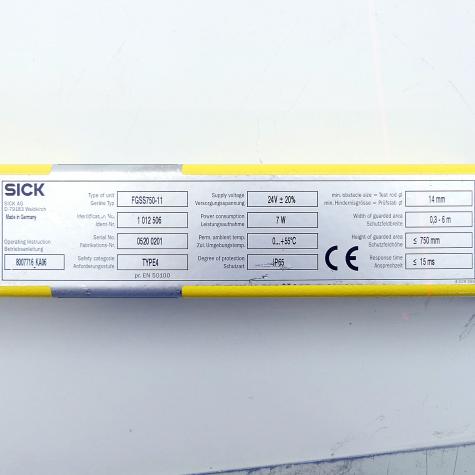 Sicherheitslichtvorhang Sender FGSS750-11 Neu