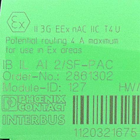 Analog input terminal IB IL AI 2/SF-PAC Refurbished