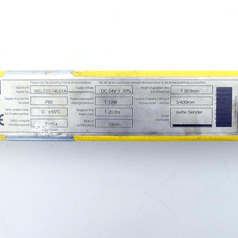 Security process Recipient MSLE03-14051A Used