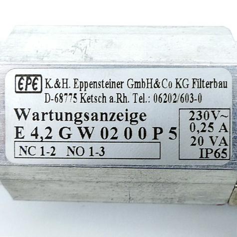 Wartungsanzeige E 4,2 G W 02 0 0 P 5 Neu OVP