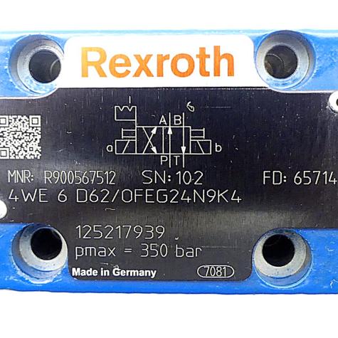 4/2 Diretional control valve 4 WE 6 D62/OFEG24N9K4 New
