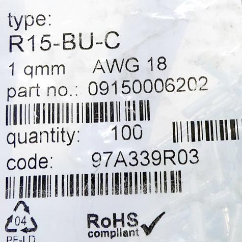 Kontaktstifte R15-BU-C Neu OVP