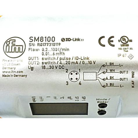 Magnetisch-induktiver Durchflusssensor SM8100 Neu OVP