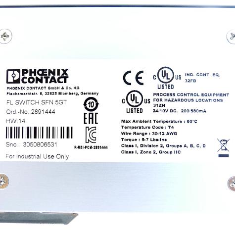 Industrial Ethernet Switch FL SWITCH SFNB 5TX FL SWITCH SFN 5G 