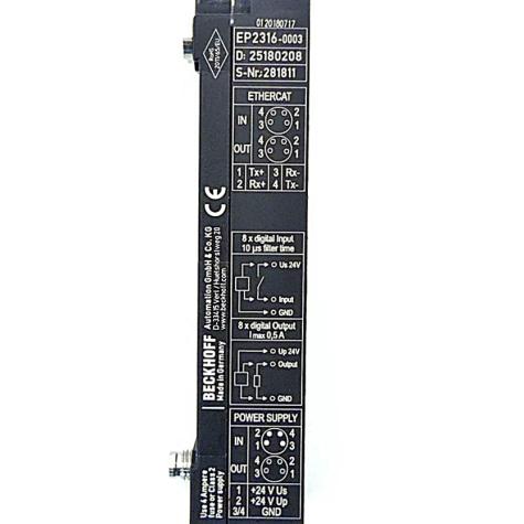 EtherCAT Box, 8-Kanal-Digital-Eingang / Ausgang  