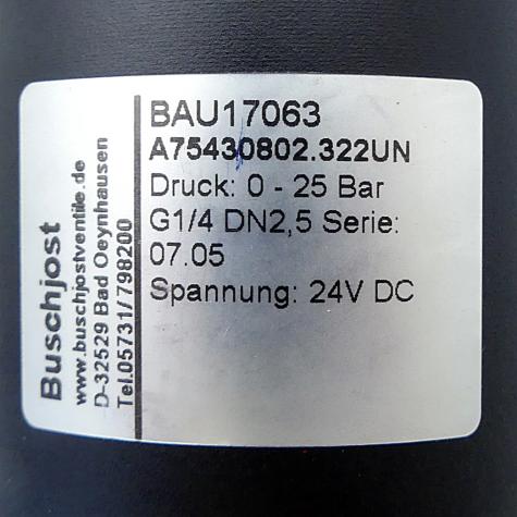 Solenoid Valve BAU17063 8.3970.006 New