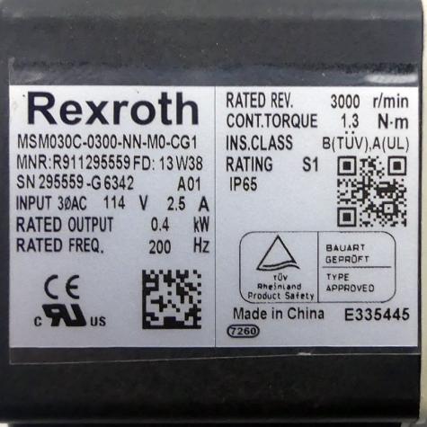 Servo Motors MSM030C-0300-NN-M0-CG1 Used