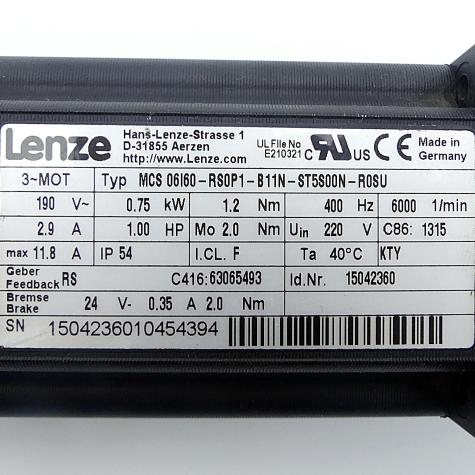 Synchronous servo motors 15042360 Used