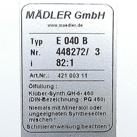 gear E 040 B Used