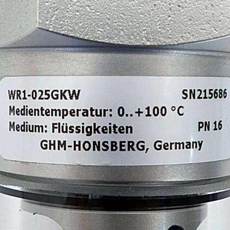 Durchflussanzeiger WR1-025GKW Neu