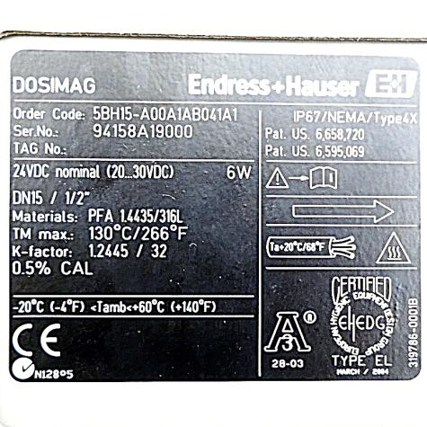 Dosimag - Magnetisch-induktives Durchflussmessgerät DOSIMAG Neu OVP