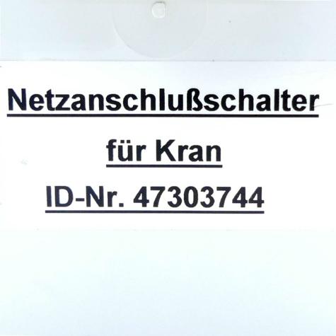 Demag  power connection switch for crane 47303744  New