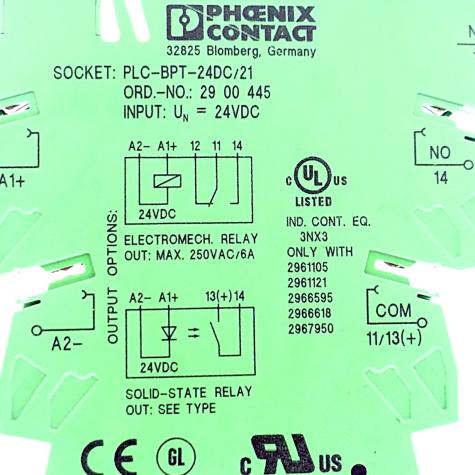 Relaissockel PLC-BPT- 24DC/21 Gebraucht