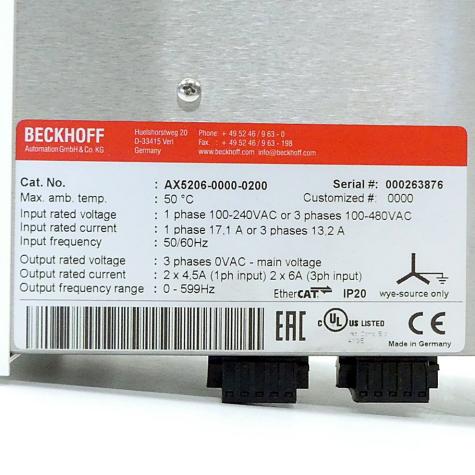 Digital Compact Servo Drives 2-channel AX5206  