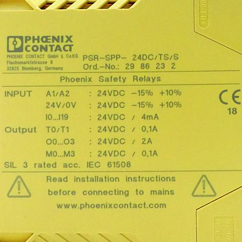 Safety module PSR-SPP- 24DC/TS/S Used