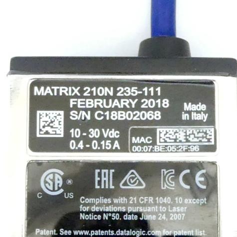 Ultra-kompakter industrieller 2D-Codeleser MATRIX 210N  Gebraucht