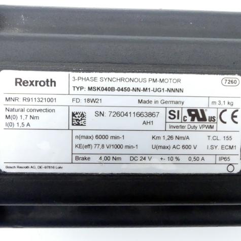 Servomotor MSK040B-0450-NN-M1-UG1-NNNN Gebraucht