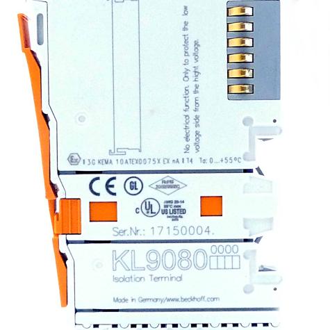Trennklemmen KL9080 Gebraucht