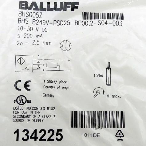 Inductive standard sensors BHS005Z New FS