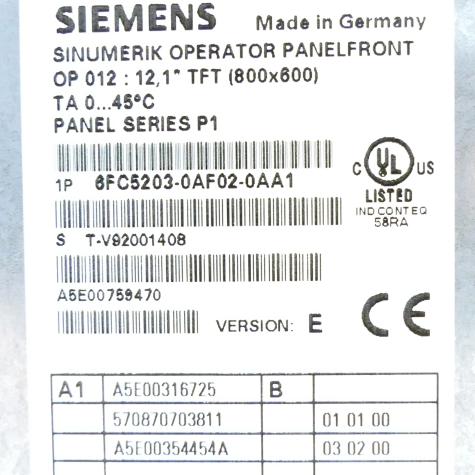 SINUMERIK operator panel  Used